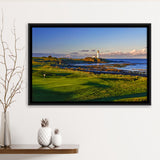 Turnberry Golf Club, Alisa Course Hole 10R, Turnberry, Scotland, Framed Canvas Prints Wall Art Decor, Floating Frame