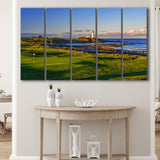Turnberry Golf Club, Alisa Course Hole 10R, Turnberry, Scotland, 5 Panels Extra Large Canvas Prints Wall Art Decor