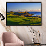 Turnberry Golf Club, Alisa Course Hole 10R, Turnberry, Scotland, Framed Canvas Prints Wall Art Decor, Floating Frame