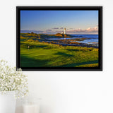Turnberry Golf Club, Alisa Course Hole 10R, Turnberry, Scotland, Framed Canvas Prints Wall Art Decor, Floating Frame