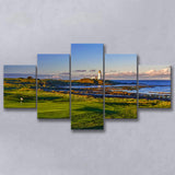 Turnberry Golf Club, Alisa Course Hole 10R, Turnberry, Scotland, Golf Art Print, 5 Panels Canvas Prints Wall Art Decor
