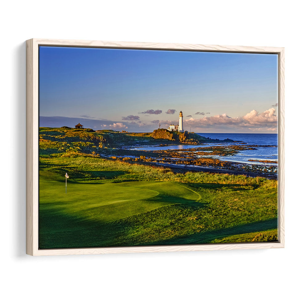 Turnberry Golf Club, Alisa Course Hole 10R, Turnberry, Scotland, Framed Canvas Prints Wall Art Decor, Floating Frame