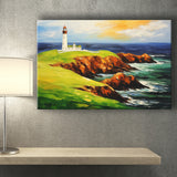 Turnberry Golf Club Alisa Course Painting Art Canvas Prints Wall Art, Painting Art Home Decor