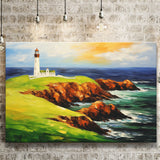 Turnberry Golf Club Alisa Course Painting Art Canvas Prints Wall Art, Painting Art Home Decor