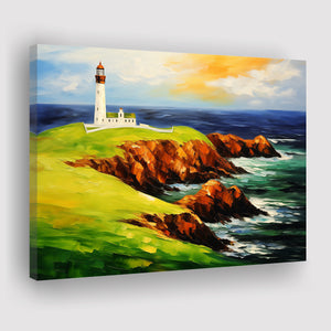 Turnberry Golf Club Alisa Course Painting Art Canvas Prints Wall Art, Painting Art Home Decor