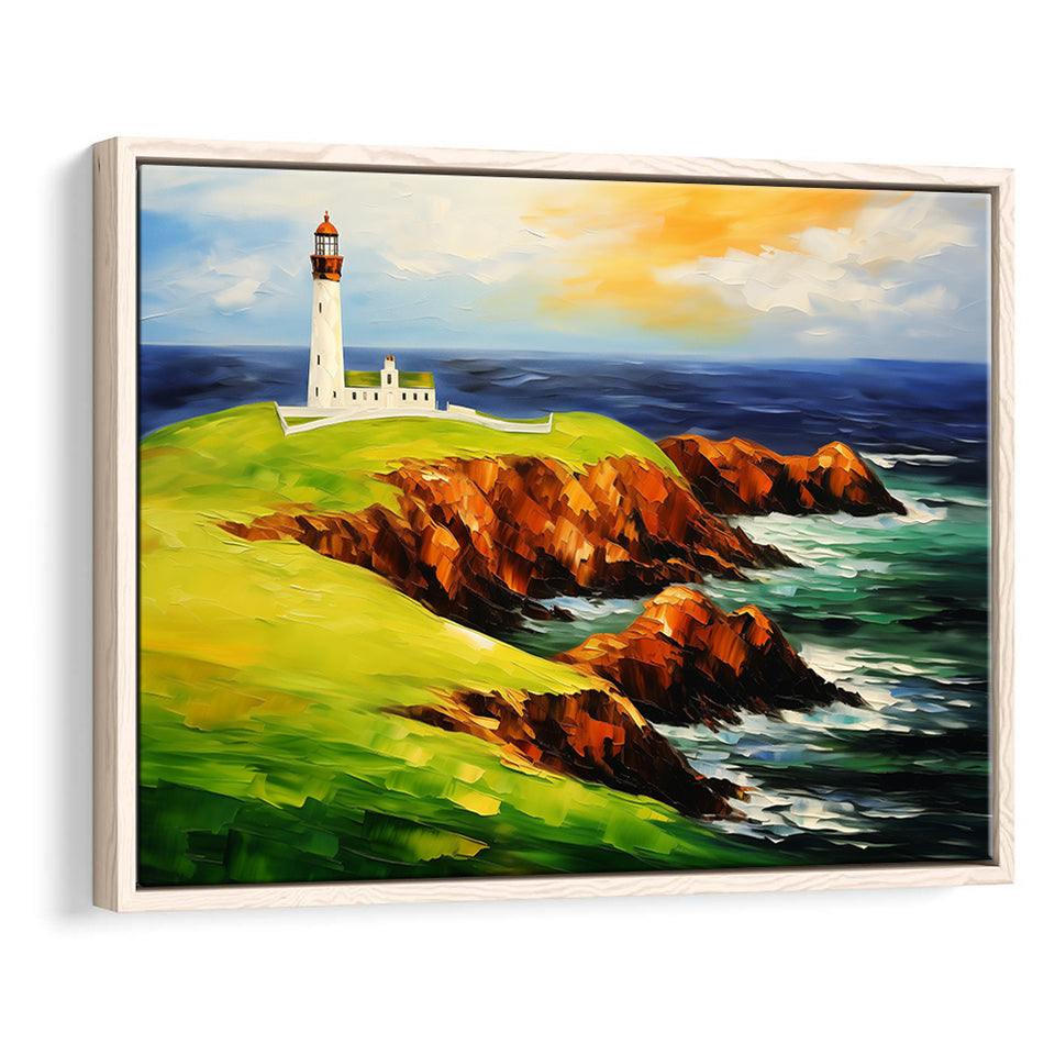 Turnberry Golf Club Alisa Course Painting Art, Framed Canvas Prints Wall Art Decor, Floating Frame