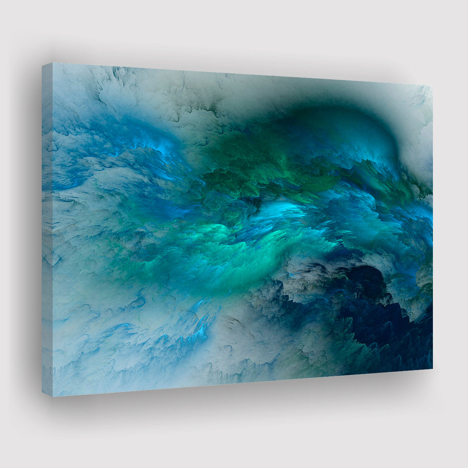Turquoise Abstract Canvas Prints Wall Art Decor - Painting Canvas,Home Decor, Ready to Hang