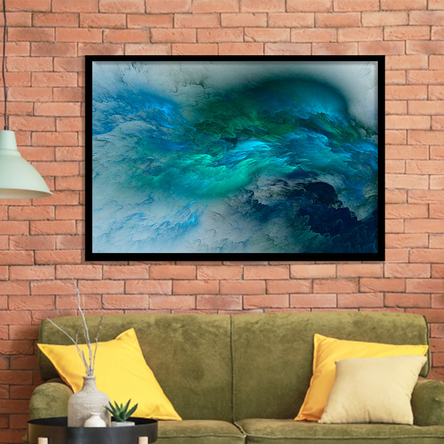 Turquoise Abstract Framed Art Prints Wall Art Decor, Framed Picture, Home Decor
