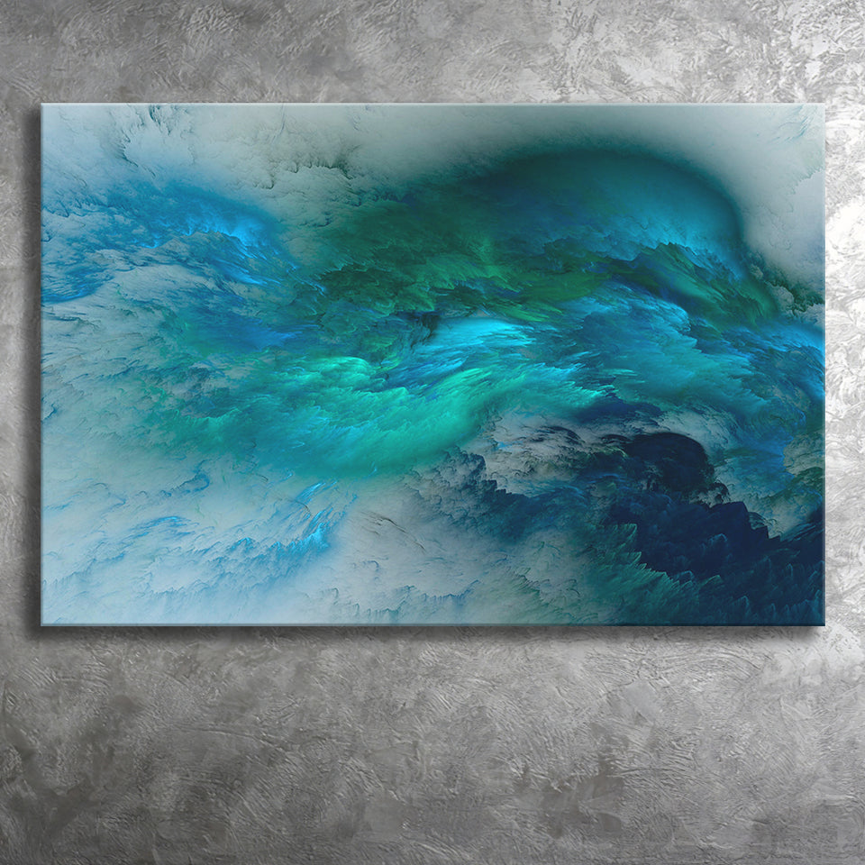 Turquoise Abstract Canvas Prints Wall Art Decor - Painting Canvas,Home Decor, Ready to Hang