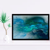 Turquoise Abstract Framed Art Prints Wall Art Decor, Framed Picture, Home Decor