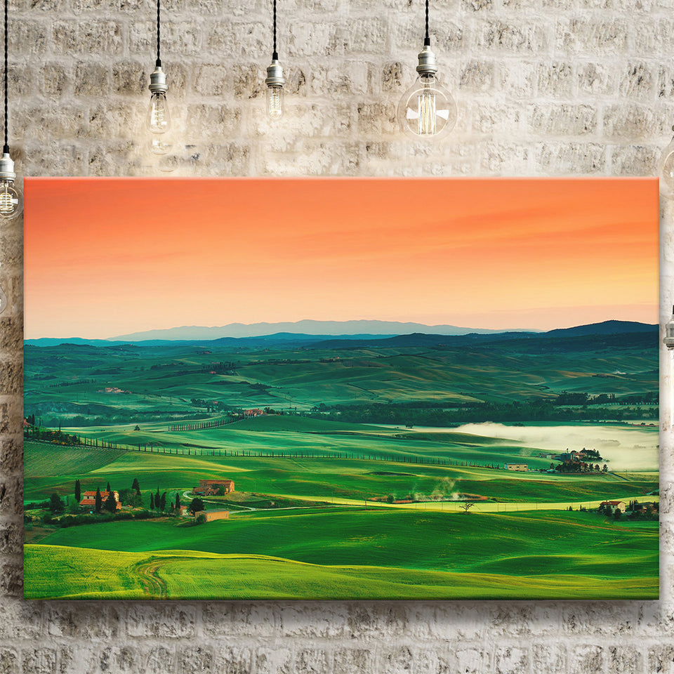Tuscan Landscape Italy Canvas Prints Wall Art Decor - Painting Canvas,Home Decor, Ready to Hang