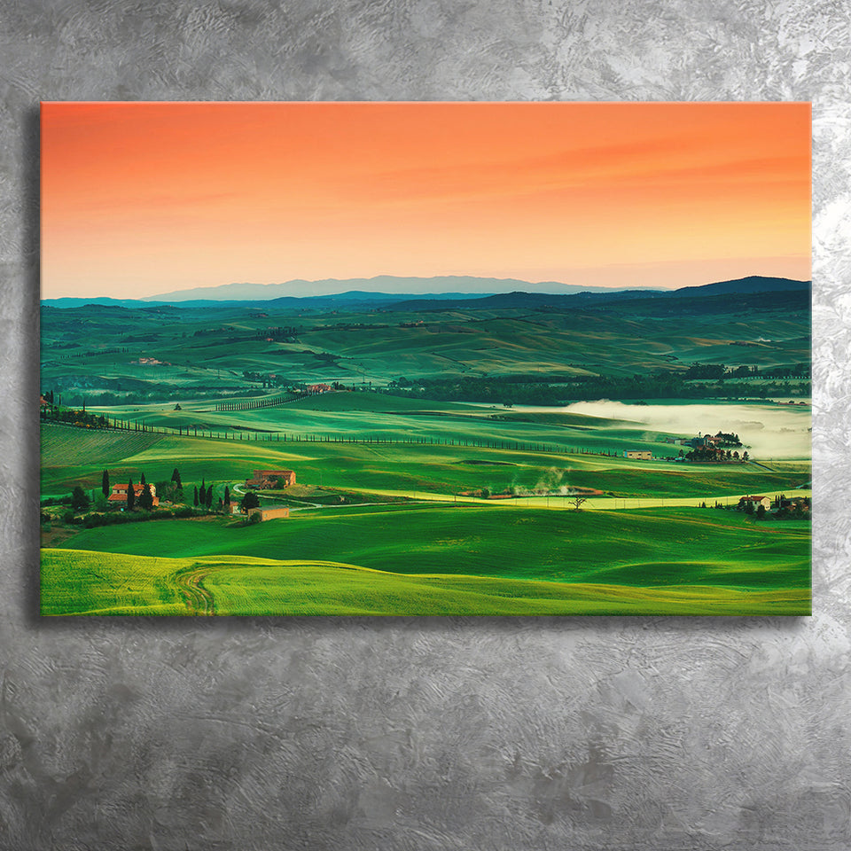 Tuscan Landscape Italy Canvas Prints Wall Art Decor - Painting Canvas,Home Decor, Ready to Hang