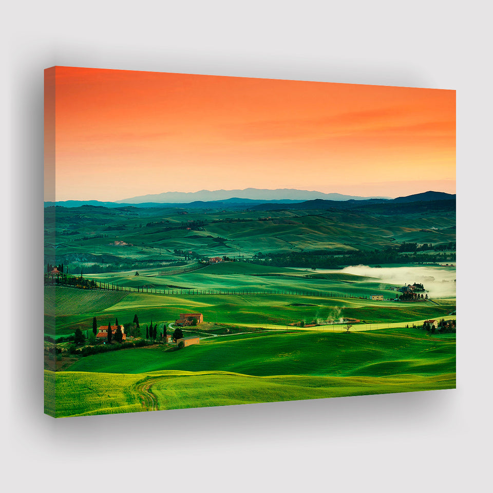 Tuscan Landscape Italy Canvas Prints Wall Art Decor - Painting Canvas,Home Decor, Ready to Hang