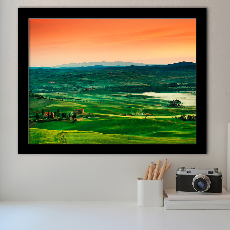 Tuscan Landscape Italy Framed Art Prints Wall Art Decor, Framed Picture, Home Decor