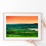 Tuscan Landscape Italy Poster Prints Wall Art Decor, Unframe, Poster Art