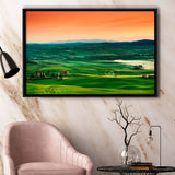 Tuscan Landscape Italy Framed Canvas Prints Wall Art Decor, Framed Picture, Floating Frame