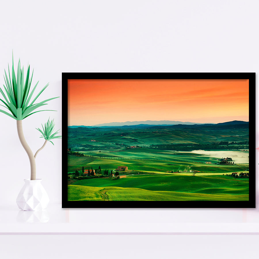 Tuscan Landscape Italy Framed Art Prints Wall Art Decor, Framed Picture, Home Decor