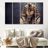 Tutankhamun Modern Egypt 5 Piece B Canvas Prints Wall Art Decor - Painting Canvas, Multi Panels