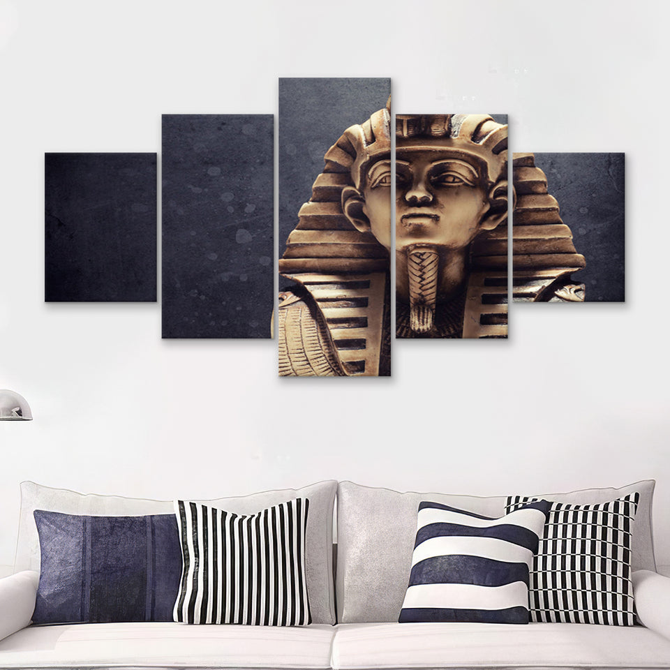 Tutankhamun Modern Egypt 5 Piece Canvas Prints Wall Art Decor - Painting Canvas, Multi Panels