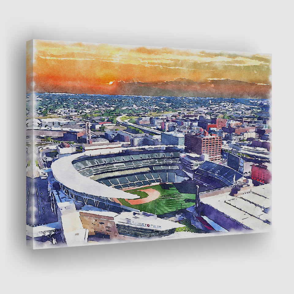 Twins Baseball Stadium Target Field Watercolor, Sport Art Prints Fan Gift, Canvas Prints Wall Art Decor