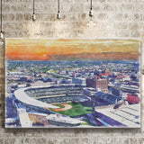 Twins Baseball Stadium Target Field Watercolor, Sport Art Prints Fan Gift, Canvas Prints Wall Art Decor