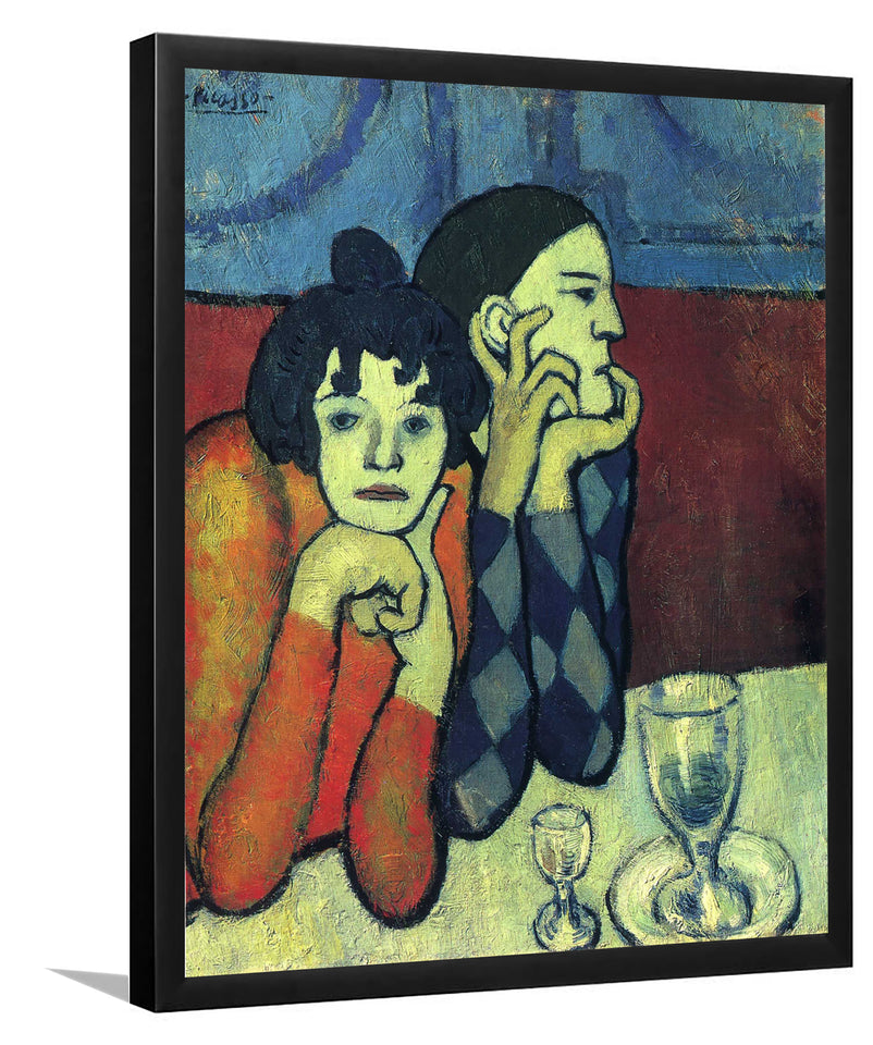 Two Acrobats (Harlequin And His Companion) By Pablo Picasso-Art Print,Frame Art,Plexiglass Cover