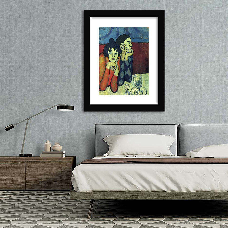 Two Acrobats (Harlequin And His Companion) By Pablo Picasso-Canvas Art,Art Print,Framed Art,Plexiglass cover
