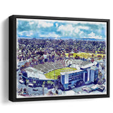 UCLA Bruins Rose Bowl Watercolor, Sport Art Prints Fan Gift, Framed Canvas Prints Wall Art Decor