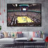 UNC Greensboro Stadium Framed Canvas Prints Greensboro Coliseum Complex Wall Art,Sport Stadium Art Prints, Fan Gift