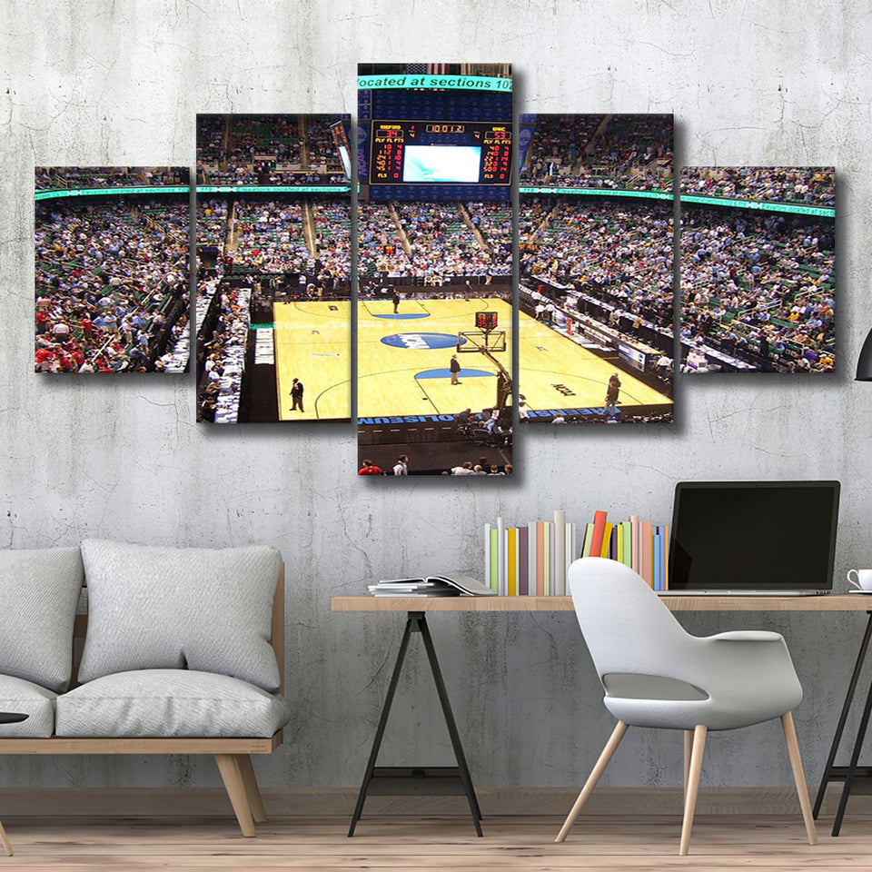 UNC Greensboro Stadium Canvas Prints Greensboro Coliseum Complex Wall Art,Multi Panels,Sport Stadium Art Prints, Fan Gift