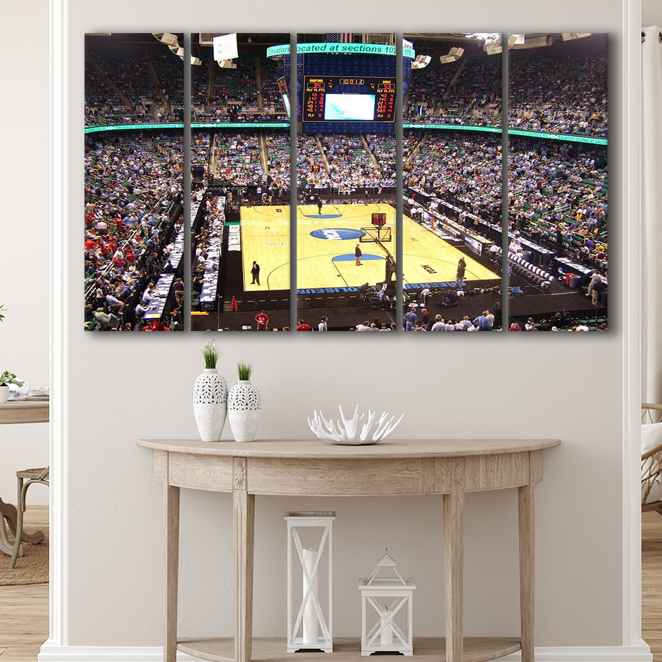 UNC Greensboro Stadium Canvas Prints Greensboro Coliseum Complex Wall Art,Multi Panels B,Sport Stadium Art Prints, Fan Gift