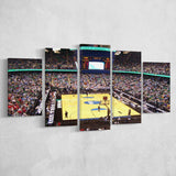 UNC Greensboro Stadium Canvas Prints Greensboro Coliseum Complex Wall Art,Multi Panels,Sport Stadium Art Prints, Fan Gift