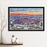 USC Trojans Los Angeles Memorial Coliseum Watercolor, Sport Art Prints Fan Gift, Framed Canvas Prints Wall Art Decor