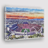 USC Trojans Los Angeles Memorial Coliseum Watercolor, Sport Art Prints Fan Gift, Canvas Prints Wall Art Decor