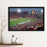 USC Trojans Framed Canvas Prints Wall Art Los Angeles Memorial Coliseum,Sport Stadium Art Prints, Fan Gift