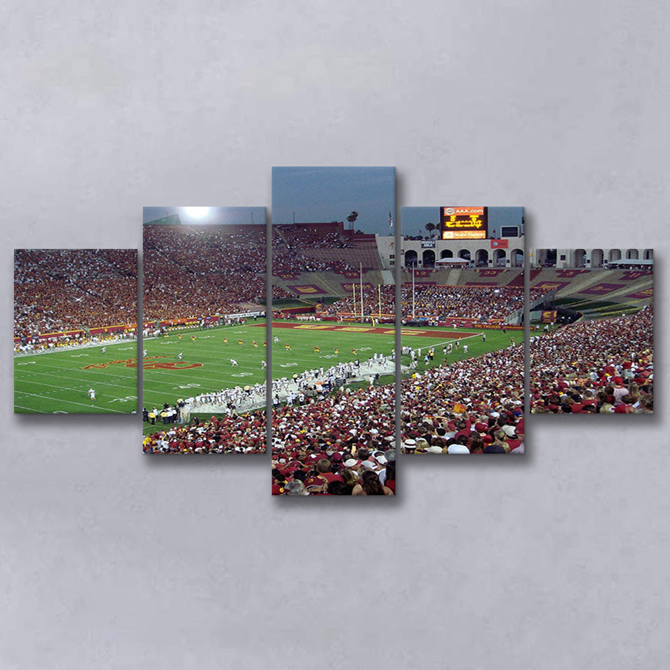USC Trojans Wall Art Los Angeles Memorial Coliseum,Multi Panels,Sport Stadium Art Prints, Fan Gift