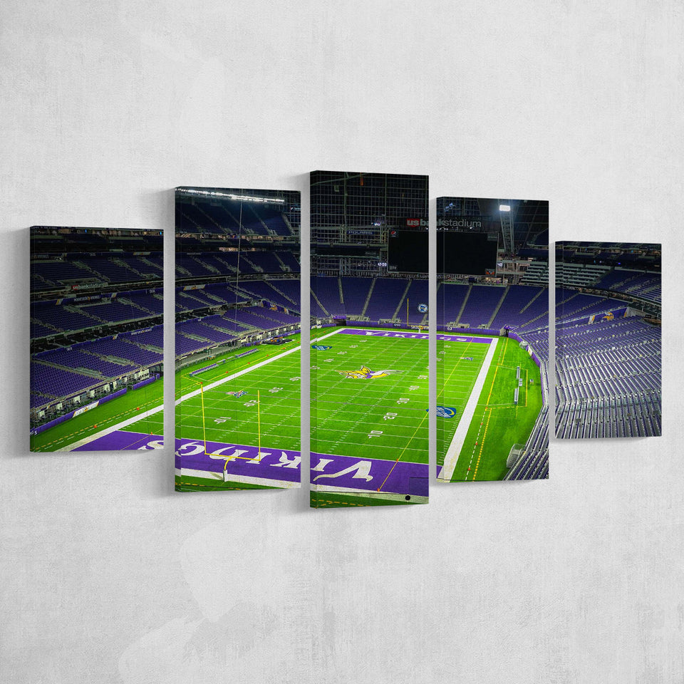 US Bank Stadium Canvas Prints Minnesota Vikings Wall Art,Multi Panels,Sport Stadium Art Prints, Fan Gift