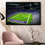 US Bank Stadium Framed Canvas Prints Minnesota Vikings Wall Art,Sport Stadium Art Prints, Fan Gift