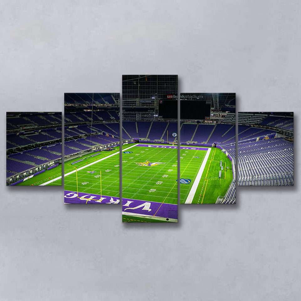 US Bank Stadium Canvas Prints Minnesota Vikings Wall Art,Multi Panels,Sport Stadium Art Prints, Fan Gift