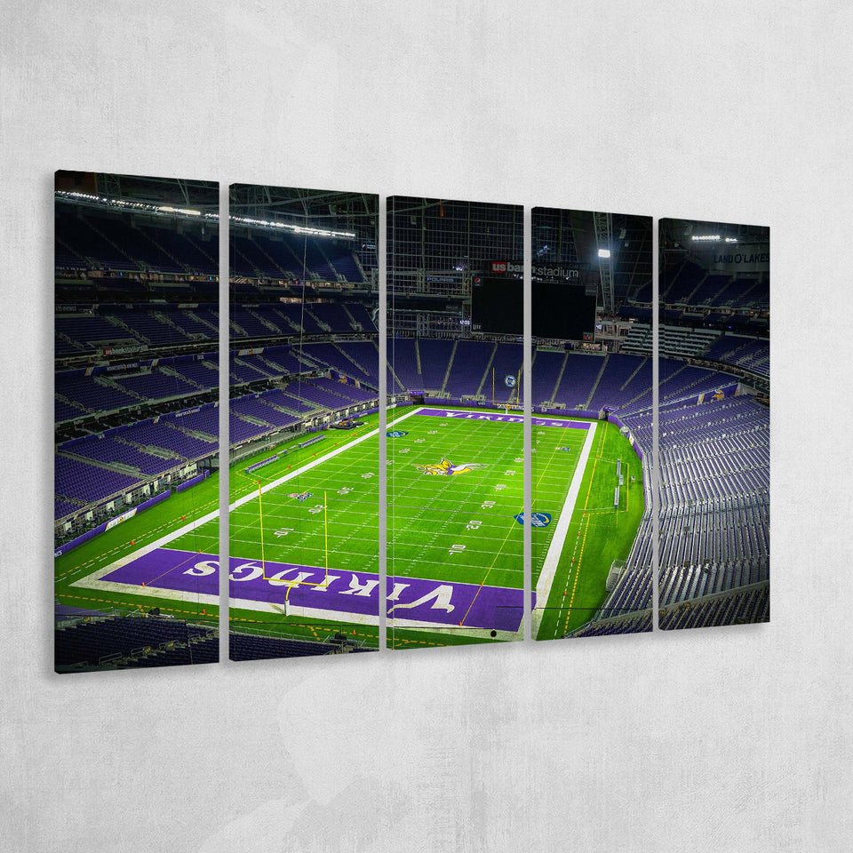US Bank Stadium Canvas Prints Minnesota Vikings Wall Art,Multi Panels B,Sport Stadium Art Prints, Fan Gift