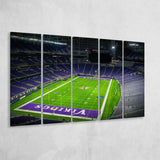 US Bank Stadium Canvas Prints Minnesota Vikings Wall Art,Multi Panels B,Sport Stadium Art Prints, Fan Gift