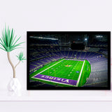 US Bank Stadium Art Prints Minnesota Vikings Wall Art,Sport Stadium Art Prints, Fan Gift, Wall Decor