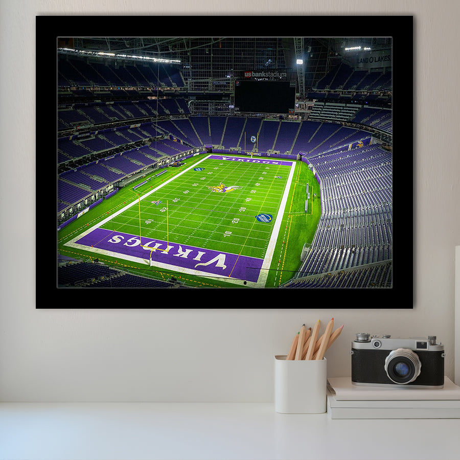 US Bank Stadium Art Prints Minnesota Vikings Wall Art,Sport Stadium Art Prints, Fan Gift, Wall Decor
