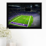 US Bank Stadium Framed Canvas Prints Minnesota Vikings Wall Art,Sport Stadium Art Prints, Fan Gift