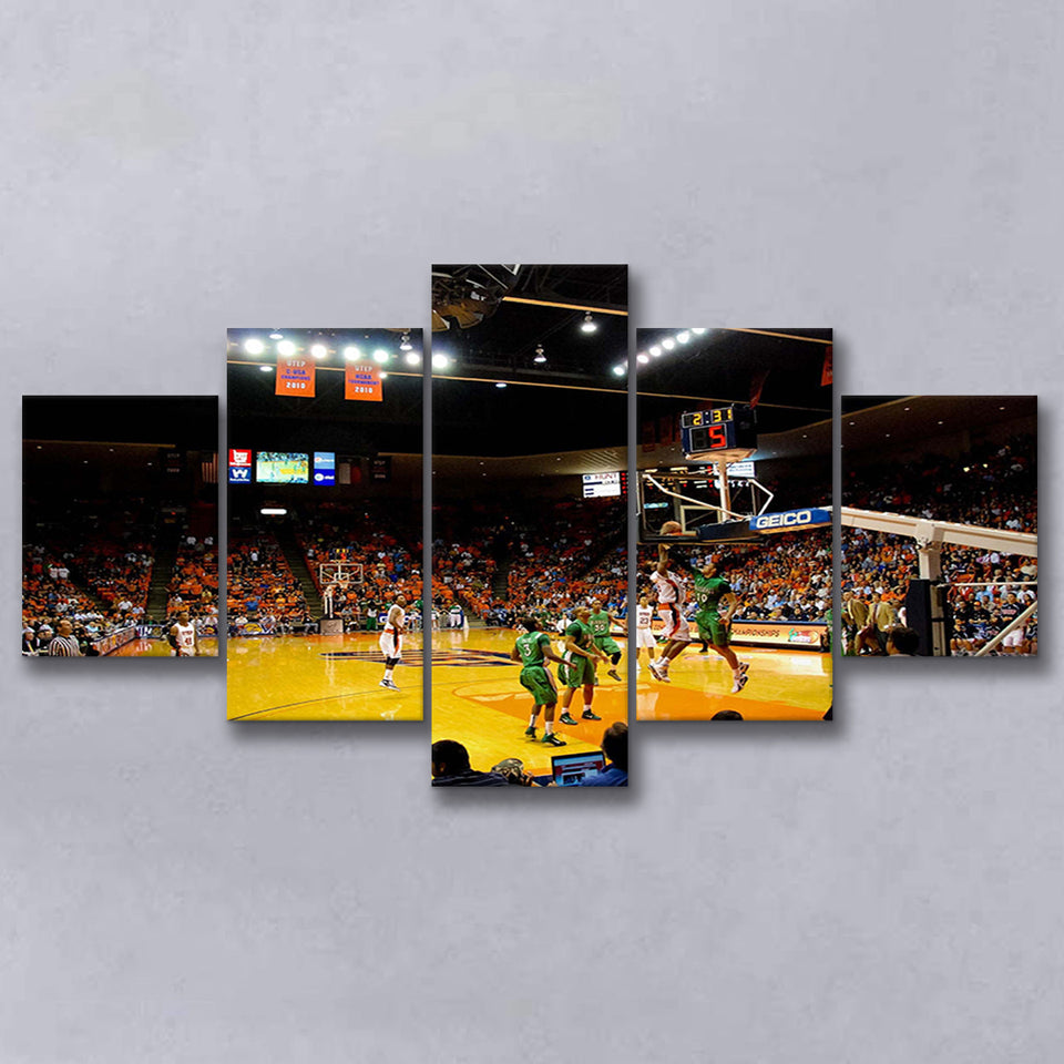 UTEP Miners Wall Art Don Haskins Center Stadium Canvas Prints,Multi Panels,Sport Stadium Art Prints, Fan Gift