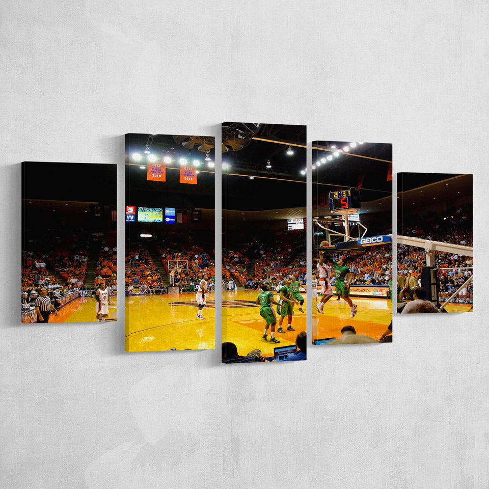 UTEP Miners Wall Art Don Haskins Center Stadium Canvas Prints,Multi Panels,Sport Stadium Art Prints, Fan Gift