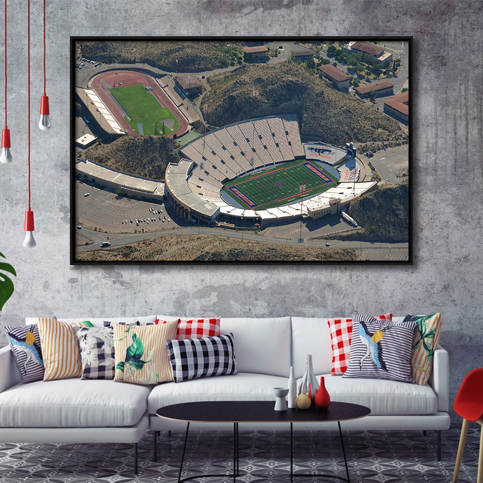 UTEP Miners Wall Art Sun Bowl Stadium Framed Canvas Prints,Sport Stadium Art Prints, Fan Gift