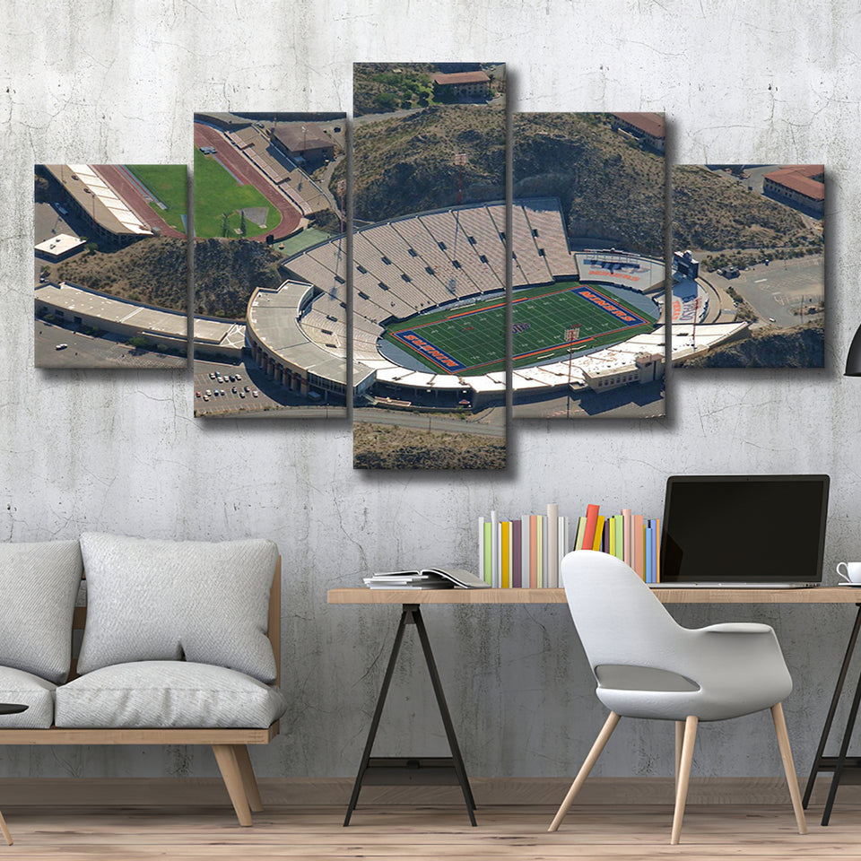 UTEP Miners Wall Art Sun Bowl Stadium Canvas Prints,Multi Panels,Sport Stadium Art Prints, Fan Gift