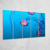 Underwater Canvas Art, Ocean Print 5 Panels B,Large Canvas,Canvas Prints Wall Art Home Decor