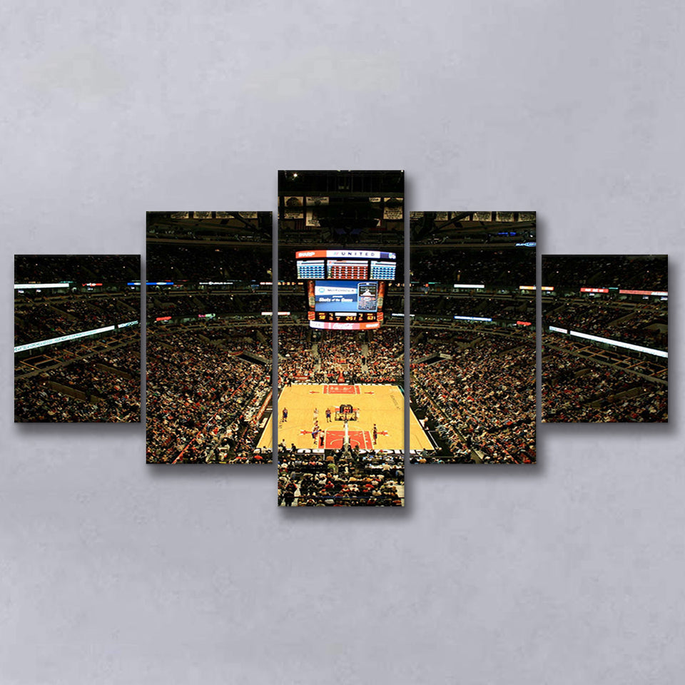 United Center Stadium Canvas Prints Chicago Bulls Stadium,Multi Panels,Sport Stadium Art Prints, Fan Gift